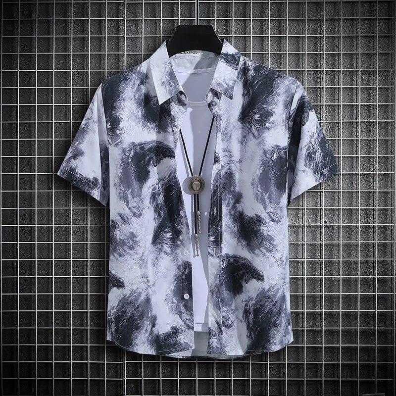 Men's Tropical Short Sleeve Fashion Printed Shirt  Unisex  Casual Tops