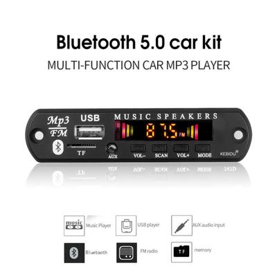 Bluetooth 5.0 Car Audio Module MP3 Player Decoder Board WMA FM Radio Auto Radios Adapter