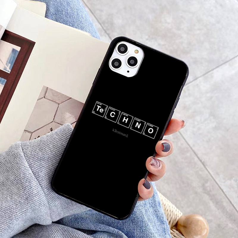 Techno Musik Handyhülle für iPhone 11 12 13 Mini Pro Max 8 7 6 6S Plus X 5 SE 2020 XR XS Funda Hülle