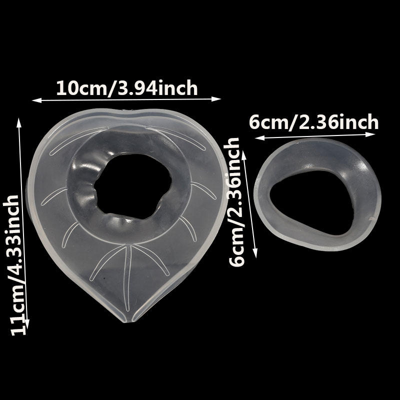 Silicone Waterproof Faucet Drain Mat Compact Non-slip Heart Shaped Bathroom Kitchen Splash Guard Diversion Sleeve Water Catcher