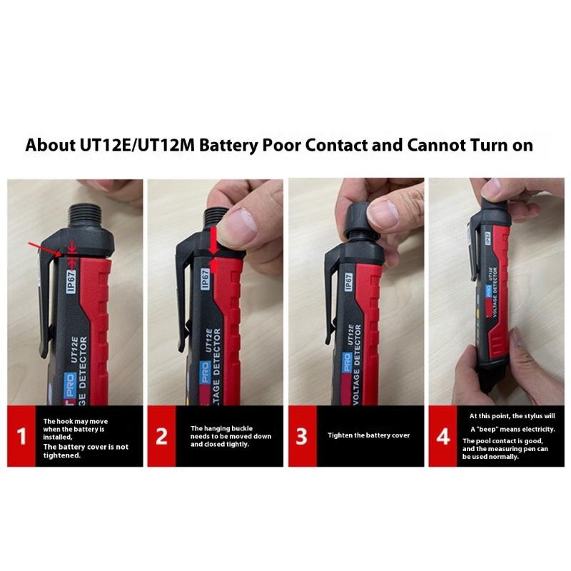 Electricians Intelligent Voltages Detector Pen No Contact Live/Neutral Wire Tester with Breakpoints Locator Waterproof