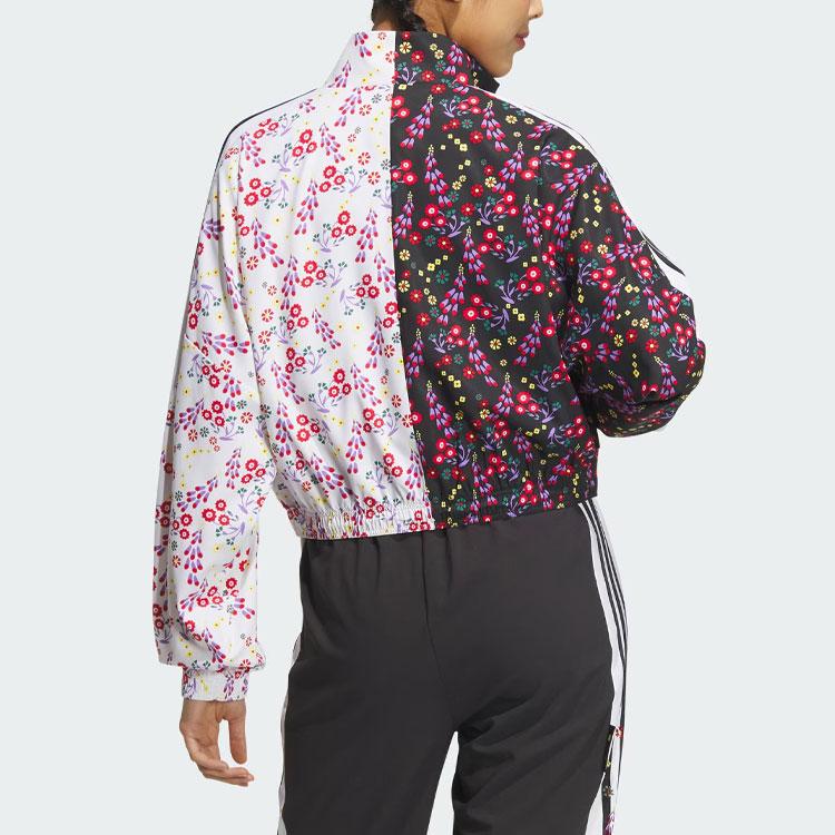 Adidas X Shuting Qiu Co-Branded Woven Floral Print Sports Casual Jacket Women Jackets Black White IM8441