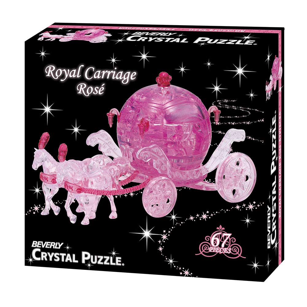 BEVERLY 67-Piece Crystal Puzzle Royal Carriage Rose 50263