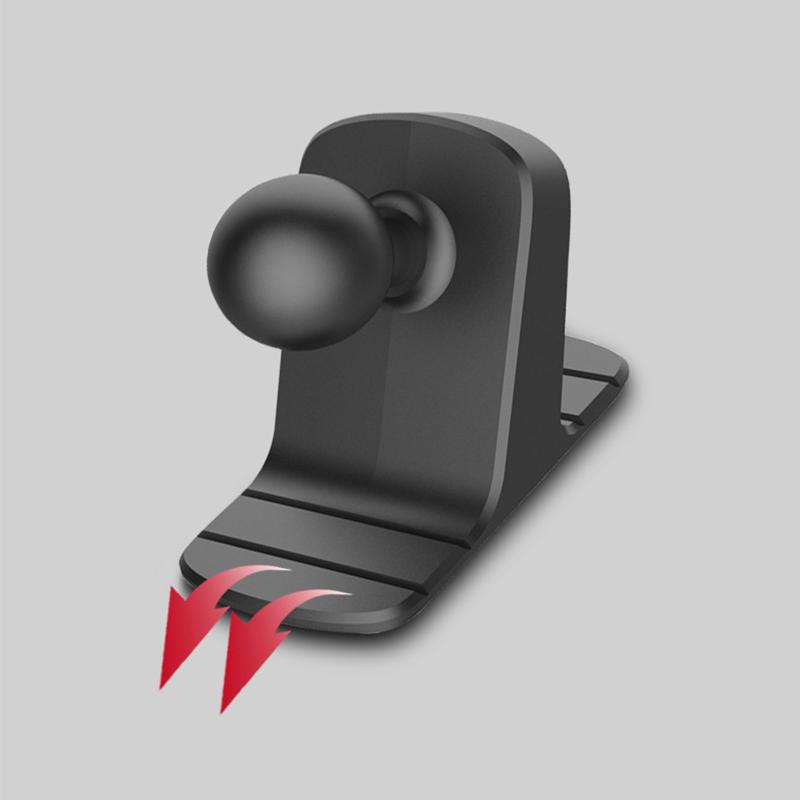 17mm Paste Type Black Ball Head Phone Holder Base Universal Car Dashboard Mount Antiskid Fixed Bracket Auto Interior Accessories