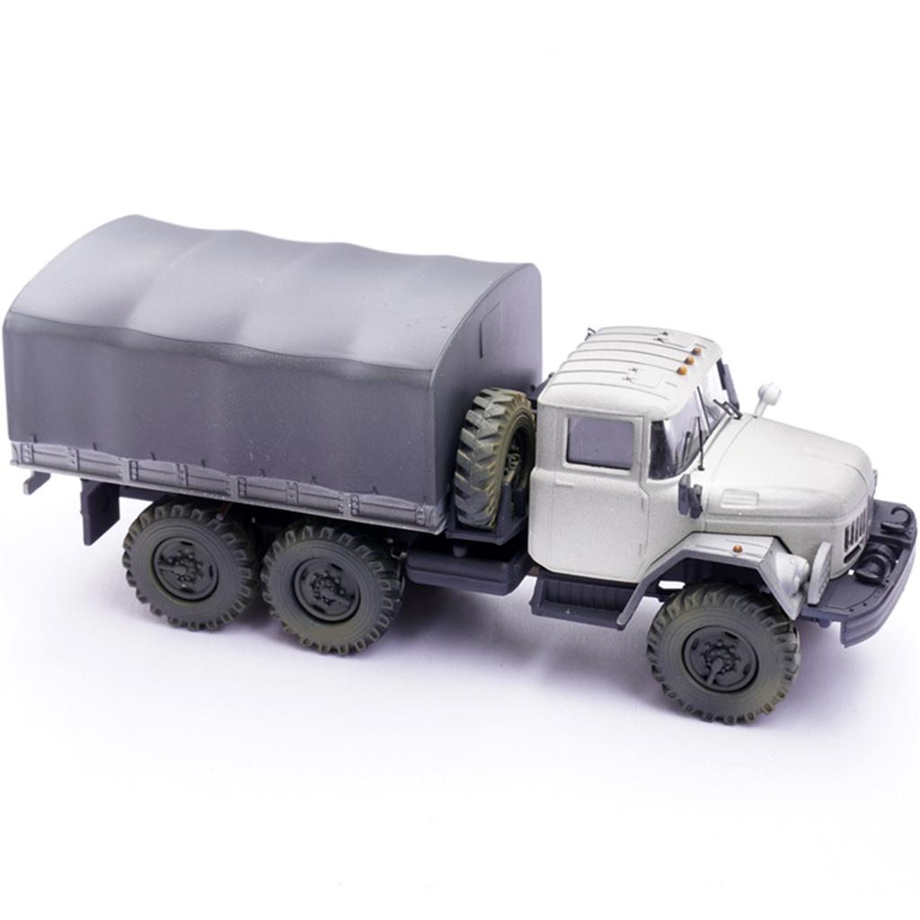 1/72 PZA12064LC Russian ZIL-131 Military Truck Model White Coating Finished Product Collection Model