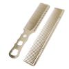 2 Stück Aluminium Haarkamm Feinzahn Hitzebeständig Haarstyling Metallkamm für Salon