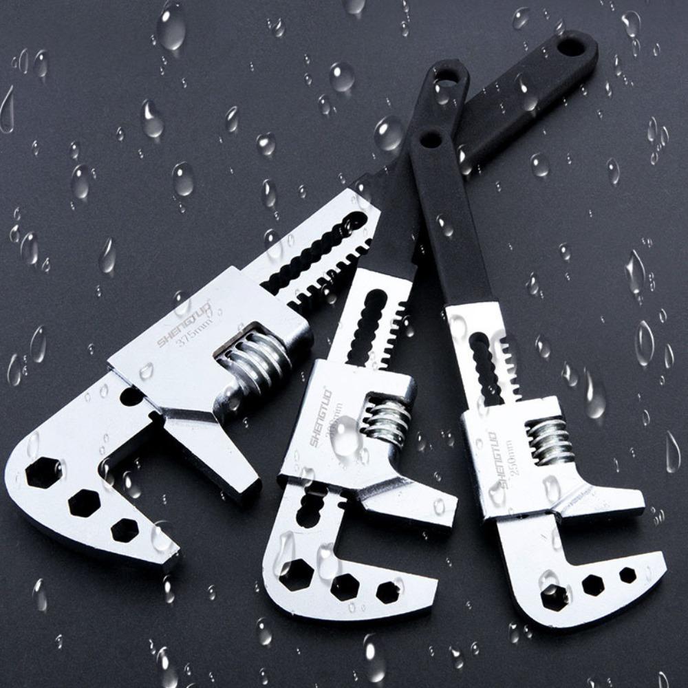 New Steel Adjustable Spanner Flex Head F-Type Pipe Clamp Pliers Multifunction Large Opening Hand Tools Water Pipe