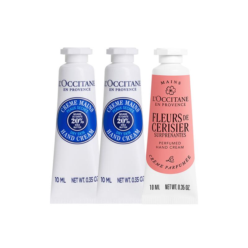 

L occitane Hand Cream Sample Trio Shea 10ml*2+Dreamy Cherry Blossom 10ml