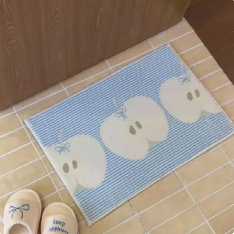 

VIKAMA Ins Style Korean-Style Carpet, Comfortable Plush Girl Bedroom Bedside Blanket, Home Decoration, Entrance Door Mat 40x60cm 16x24inch
