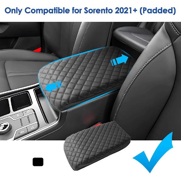 2024 2025 2026 Kryt středové konzole Sorento pro Kia Sorento (LX/S/EX/SX/SX Prestige/X-Pro SX Prestige),Vodotěsný a pohodlný kožený potah loketní opěrky