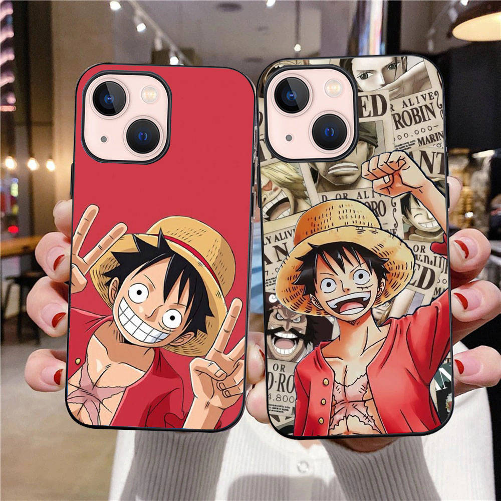 B-4 One Piece Luffy Black Case pro Redmi 10A 10C 12C 13C 9A 9C 9T A3X Note 10 9 9S 10S iPhone 11 12 13 14 15 16 X XS Pro Max Mini 7 8 Plus XR