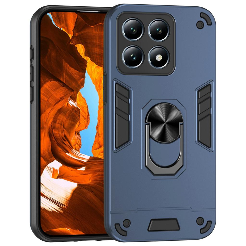 For Xiaomi 14T Pro Case PC+TPU Drop Defend Phone Cover with Ring Kickstand