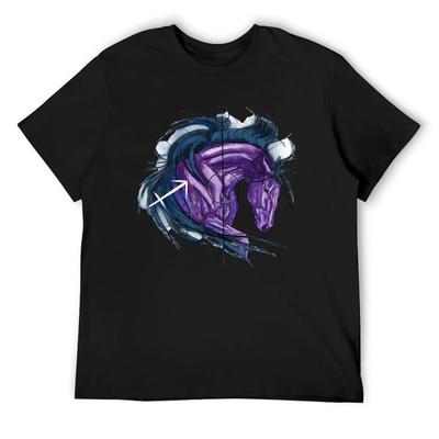 Sagittarius Horse T-Shirt Graphic Shirts Basketball Graphic Tees T Shirts For Men Cotton