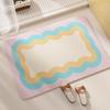 Cream Wind Diatom Mud Floor Mat Bathroom Quick-Drying Non-Slip Floor Mat Bathroom Water-Absorbing Door Bathroom Dirt-Resistant Floor Mat