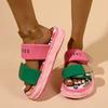 Fashion New Women Summer Trend Slippers Mixed Colors Designer Shoes Women Platform Fashion Slippers Casual Outdoor Sandals Slides Women