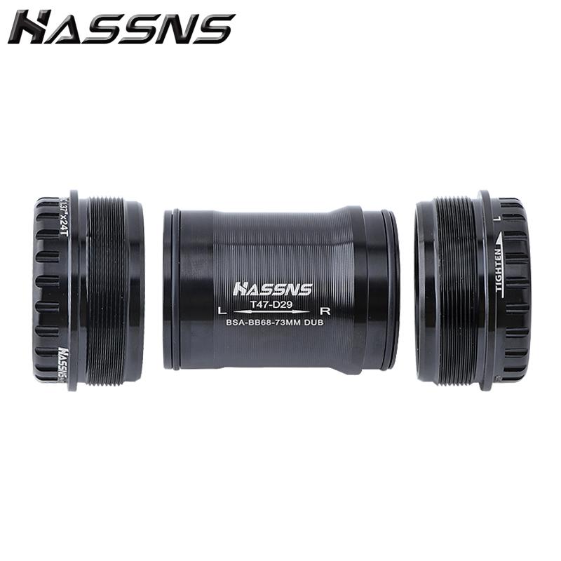 HASSNS T47 Bottom Bracket BSA Mtb Central Movement DUB Bicycle Hollowtech Central Movement Mountain Bike Ceramics BB 68-73MM