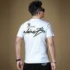 European Style 2025 Summer Light Luxury Mercerized Cotton Rhinestone Printed Short-Sleeve T-Shirt for Men, Thin and Breathable Slim-Fit Top