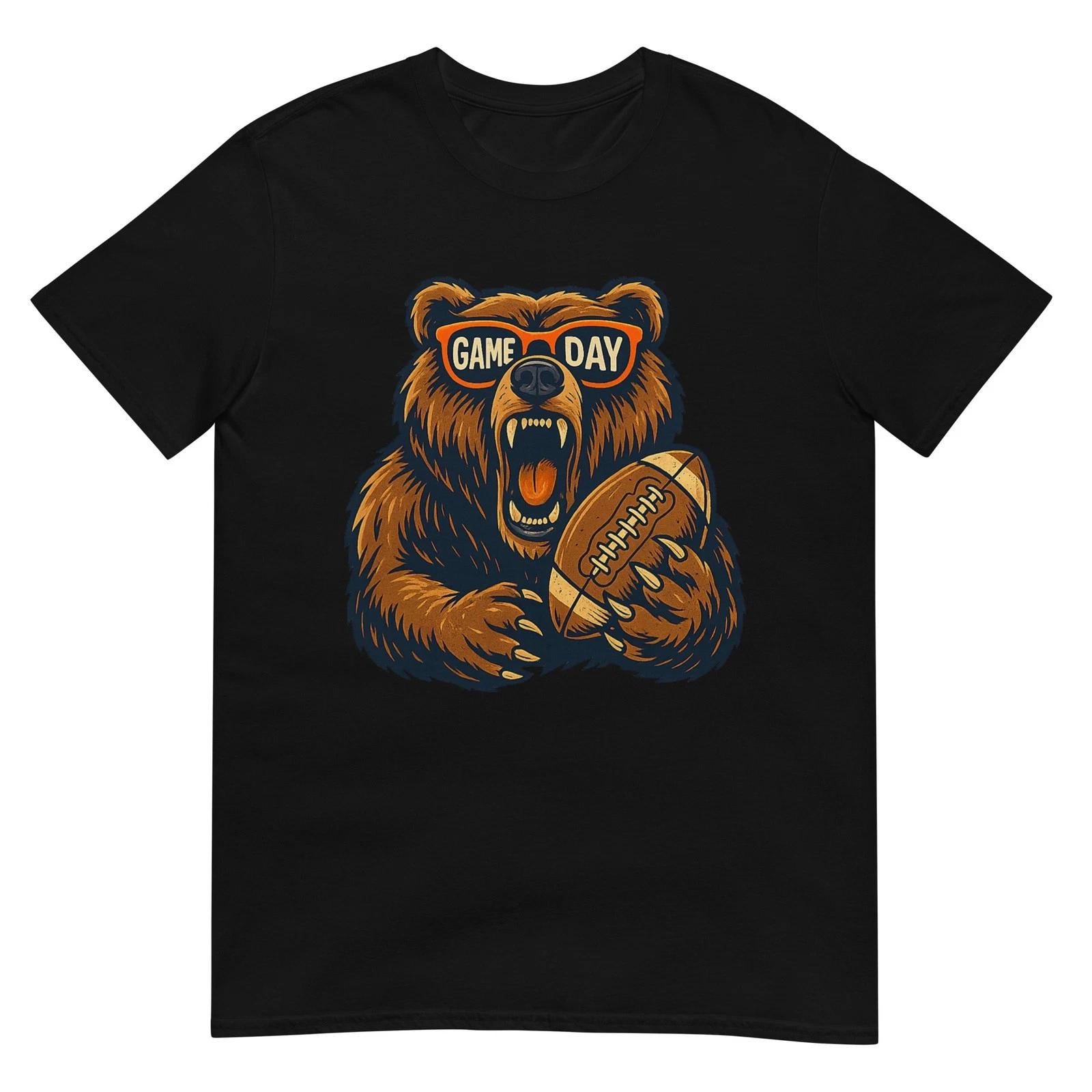 Funny Football Bear Game Day Vintage Shirt Fans T-Shirt 3XL