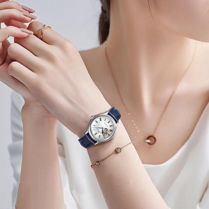Reloj Automático Mecánico para Mujer Estilo Oriental Japonés-Coreano Pequeño Dorado, Reloj Regalo Obra Maestra Doble León RE-ND0005S00B