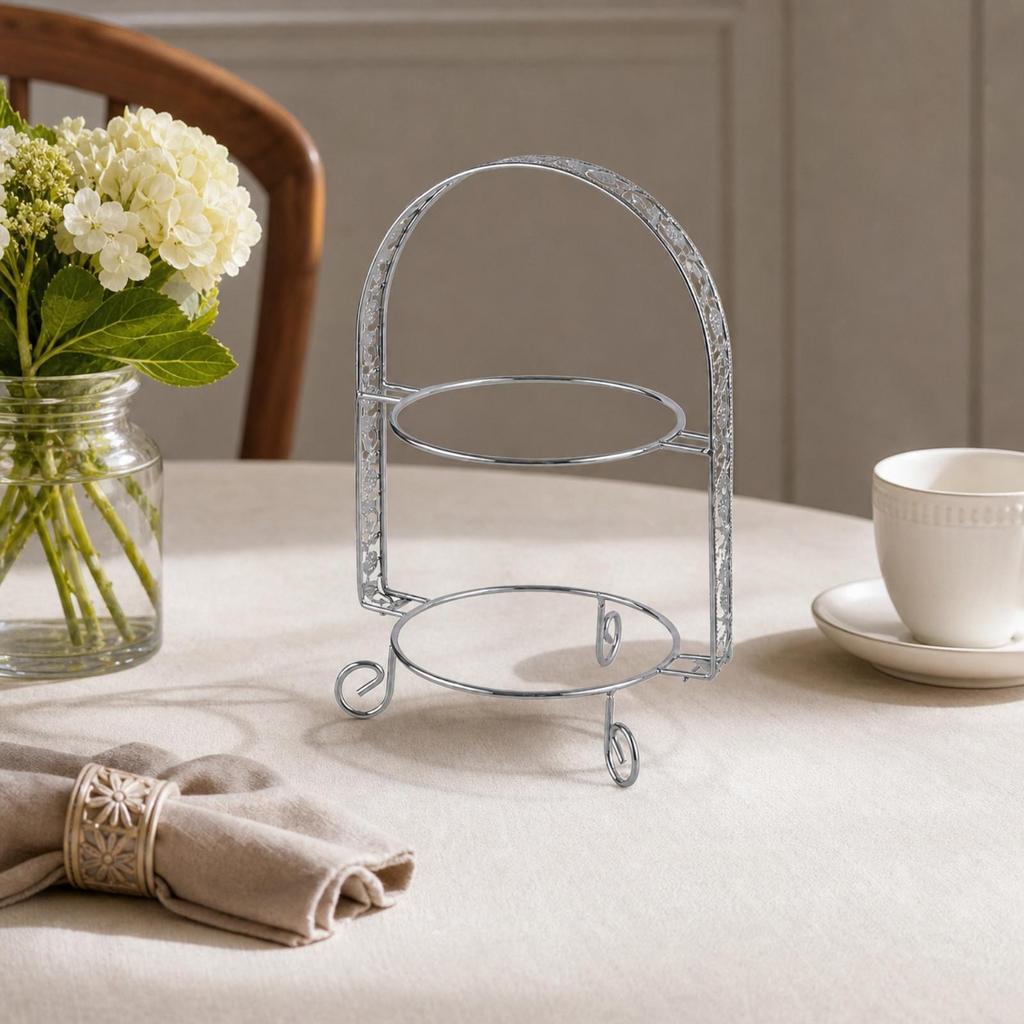 Metal Pastry Display Stand with Circular Tiers Decorative Cake