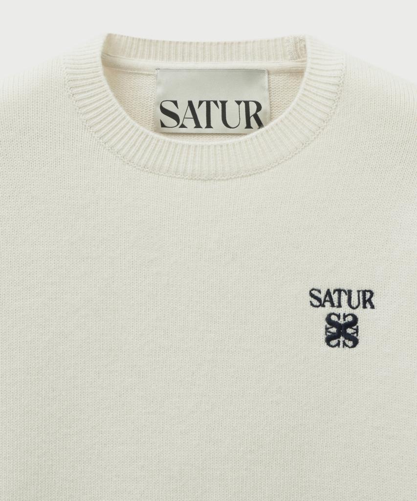 Seteo Lauren Classic Logo Knit White