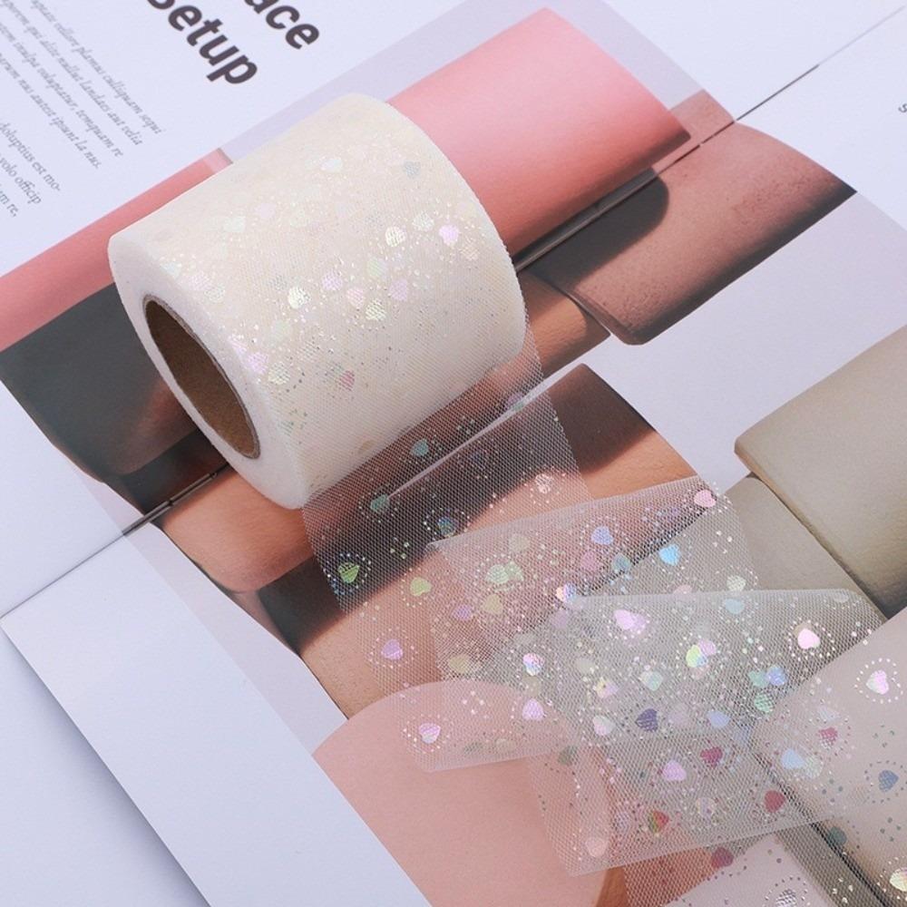 DIY Heart-shaped Tulle Roll DIY Handmade Craft For DIY Hairbows Wedding Birthday Decoration