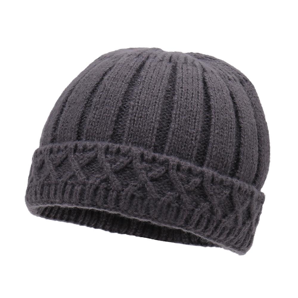 New fashionable autumn and winter thickened comfortable cold-resistant warm knitted hat outdoor green simple wear casual wool hat