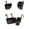 3 Pieces Hanging Flower Pots Plant Garden Decor Home Decoration Fence Planters Wall