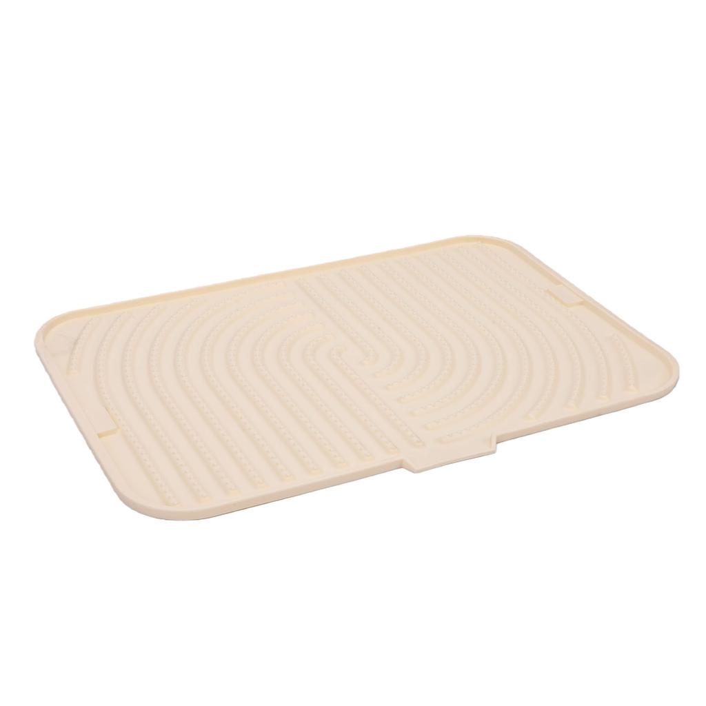 Silicone Dish Drying Mat with Slope Drain Design Non Slip Sink Dish Drying Rack Mat for Kitchen Counter