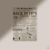 Stuff4 51st Birthday Poster Unframed - Born In 1975 Newspaper - Happy 51 Birthday for Men Women Retro Vintage Gifts Back In 1975, 8x10 Inch Bday