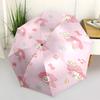 1pc Kuruomi Umbrella Portable Folding Umbrella Iron Frame Hole Bone Structure Outdoor Home Umbrella