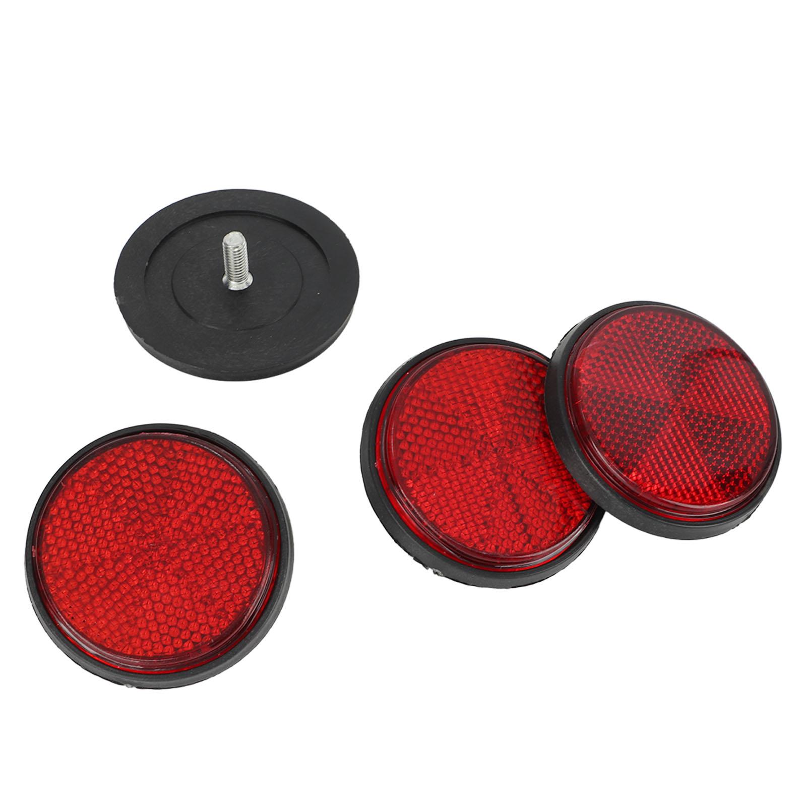 

4 шт. 2 дюйма велосипедные круглые предупреждающие отражатели красные для полуприцепов, лодок, прицепов для лошадей, скутера