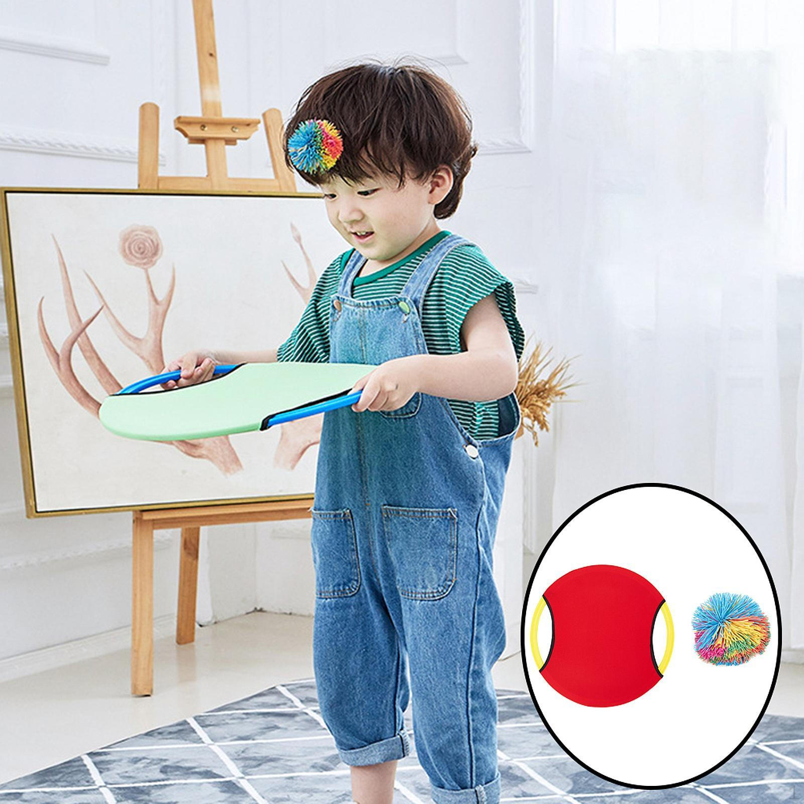 Trampoline Paddle Ball Game Sensory Training Family Toss and Catch Flying Disc for Kindergarten