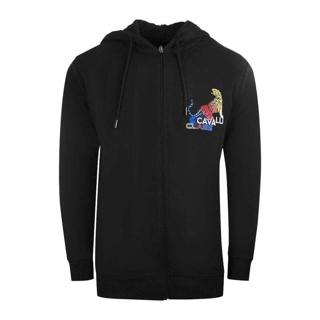 Cavalli Class Mens Tiger Logo Full Zip Hoodie