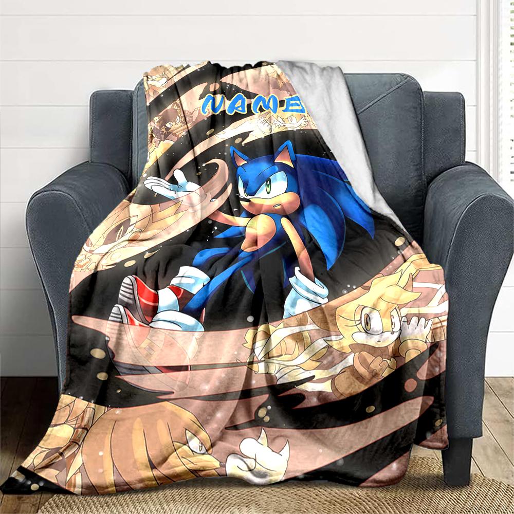 Custom 1pc Sonic Adventure: Heroic Battle Blanket, Soft And Comfortable Blanket, Casual Warm, Camping Travel Blanket, Birthday Gift Q912182