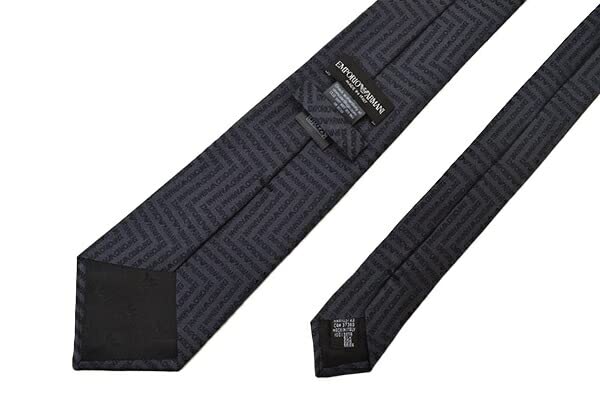 Emporio Armani Silk Tie with Brand Logo Blade eea23s006 Black (8.5cm Width) 3R604-00020