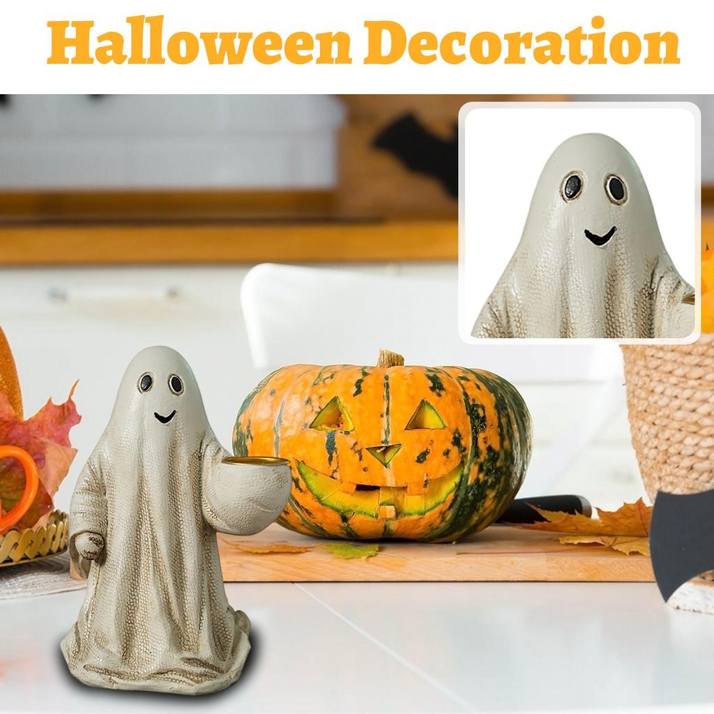 Halloween Cartoon And Cat Figurines – Holiday Tabletop Decorations For Home And Party Atmosphere