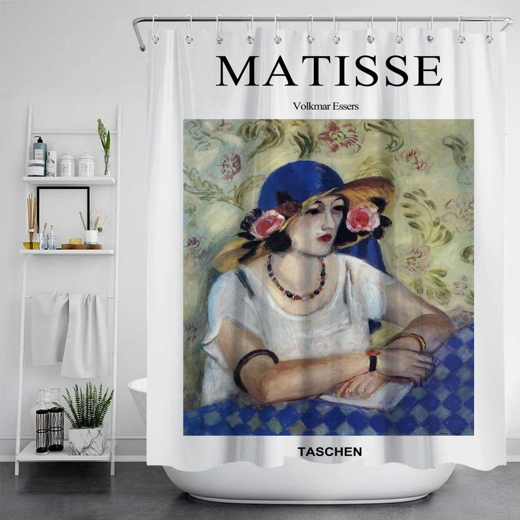 Famous Painting Waterproof And Mildew Proof Shower Curtainnordic Style Shower Curtain Set Hook Home Decoration Bathroom Curtains