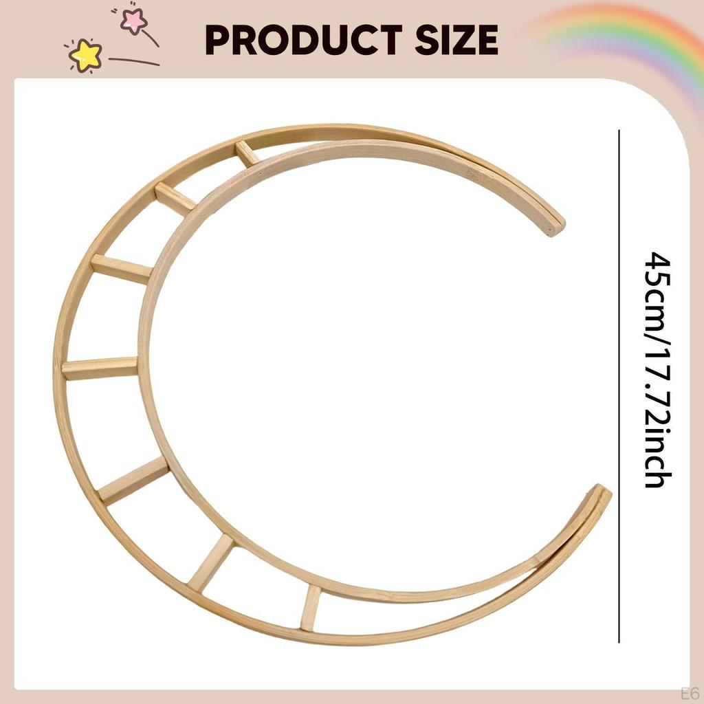 DIY Chime Hoop Crafting Supplies Crafts, Wooden Wreath Frame for Dreamcatcher, Home Wall Hanging