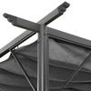 Pergola with Retractable Roof Anthracite Grey 3x3 M Steel Frame 180 G M²