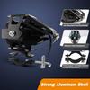 Motorcycle LED Fog Lights U7 Spotlight Daytime Running Lights With White Angel Eyes Halo Ring And Switch 2-Sets
