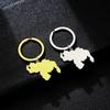 Popular Smooth Venezuela Pendant Keychain for Men & Women - Ethnic Style Stainless Steel Accessory