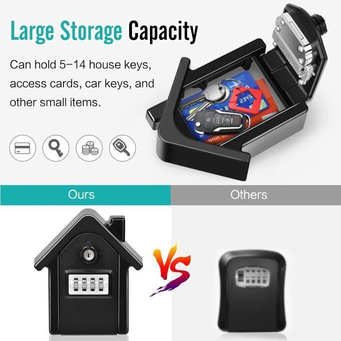 Schránka na klíče - Černá - Velká - Digitální kód - Voděodolná - Venkovní použití