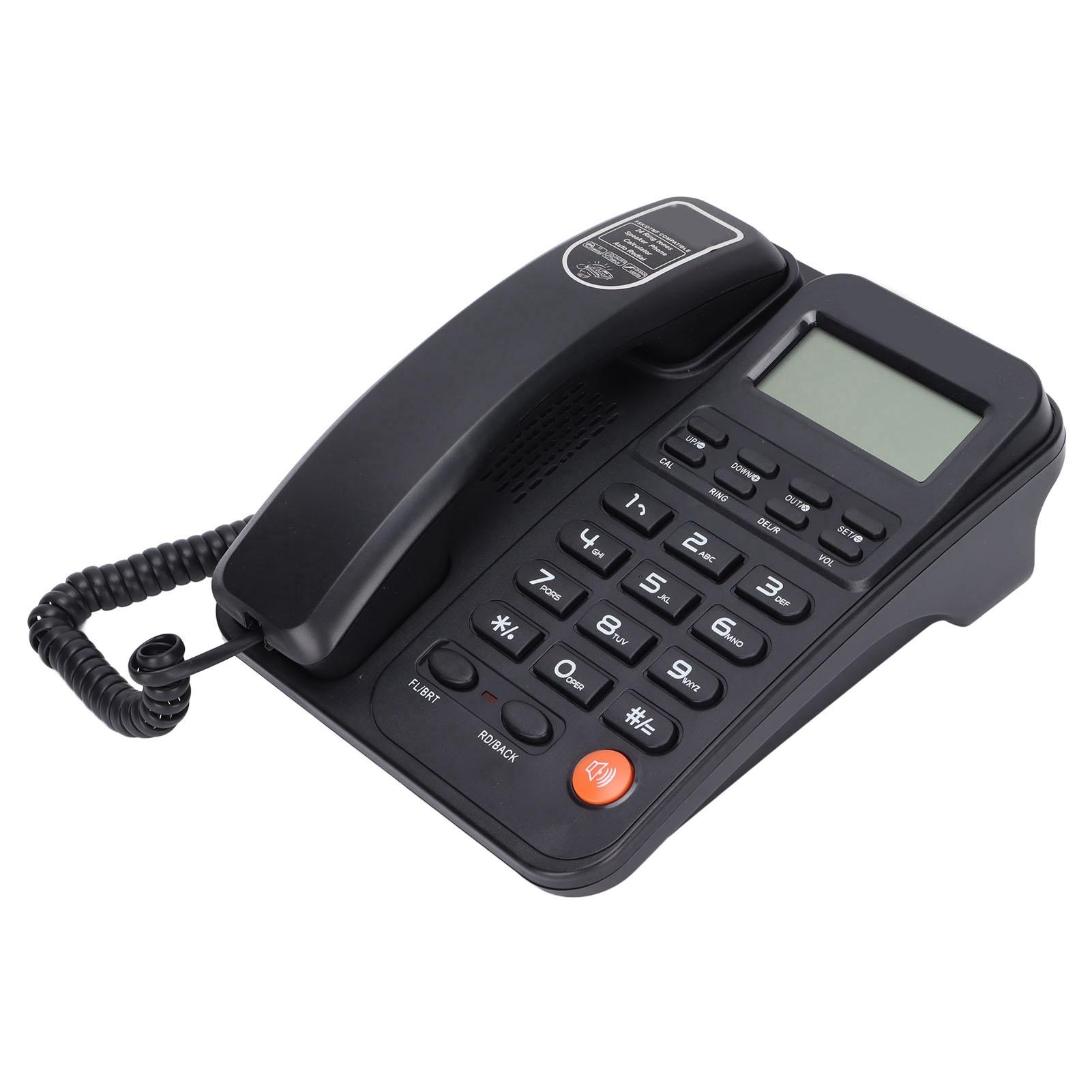 

KXT2026CID Phone Hotel Home Fixed Landline Support 24 Ringtones(Black )