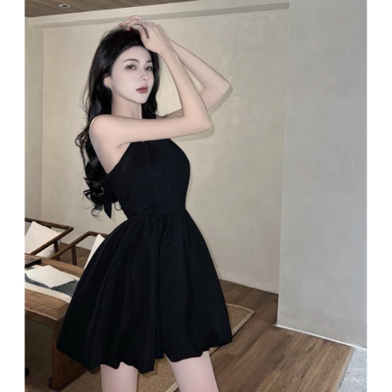 High Waist Slim A-line Black Sexy Dress Bodycon Dresses Women