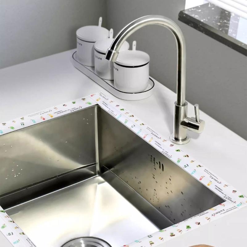 Kitchen Caulk Tape Sealant Tape Self Adhesive Clear Sealing Tape Shower Tile Sealant Tape for Kitchen Countertops Sink