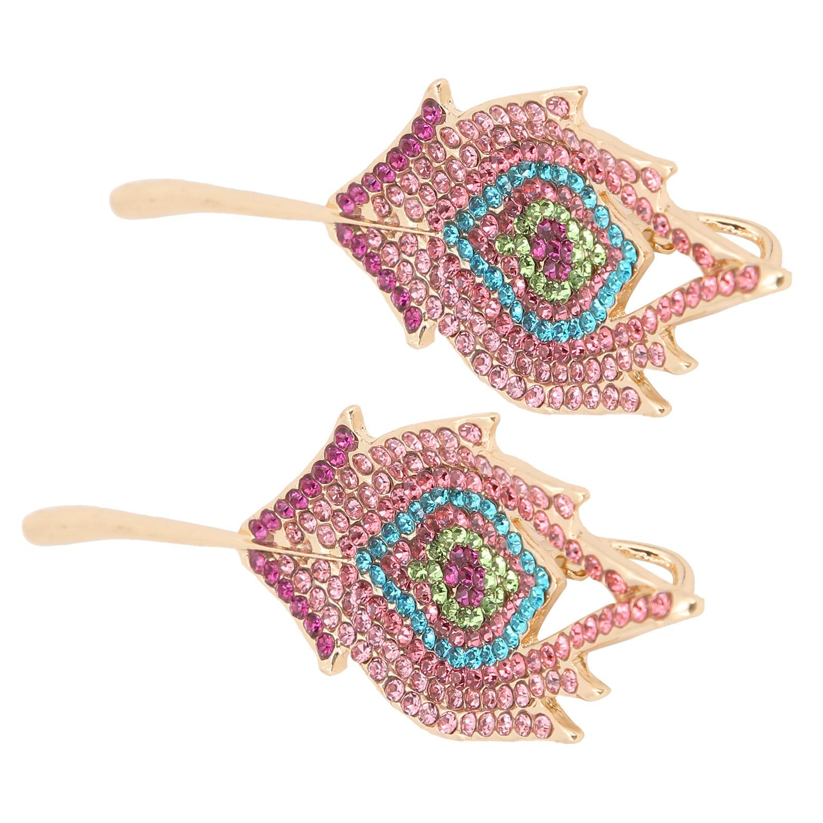 2 шт. Женская брошь Персонализированная Элегантная булавка для лацкана в форме пера павлина На День Рождения Рождественский ПодарокРозовый