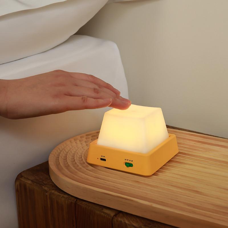 1Pc Decompression Switch Light USB Charging Stepless Dimming Button Bedside Night Light Bedroom Creative Wall Light Ambient Light