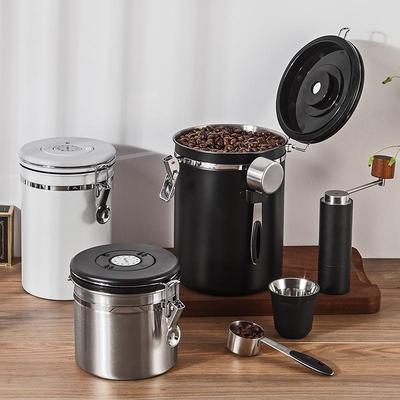 Boîte hermétique pour aliments pour animaux de compagnie en acier inoxydable 304 avec valve d'échappement et joint respirant, 2,8 L