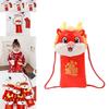 Adorable Plush Red Packet Bags For Children With Unique Dragon Year Designs